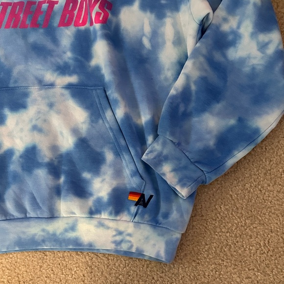 Aviator Nation Backstreet Boys Blue Tie-Dye Hoodie Official Winter Merch - Picture 4 of 11